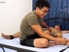 chinese dude Lance roped and Tickled
