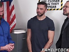 Bearded gay teacher banged by student and his mature stepdad