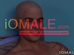 Bald Oscar shoves his big dick deep inside Maximos throat