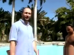 Interracial white guy sucks black cock