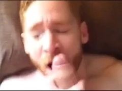 Sexy Ginger Swallows Two Hung Loads 4