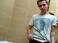 Marek Svoboda dumping lad jizm In The Bathroom