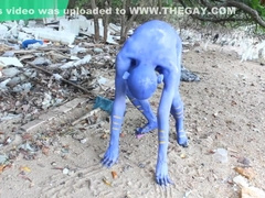 I Transformed Myself Into An Blue Alien... / Bodypaint / Naked Body Art #1