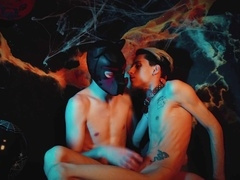 Halloween. doggy Masks. super-steamy Puppy.