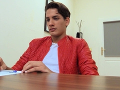 BIGSTR - Magnificent Model Looking Young Fellow Gets The Job After He Gets Humped By The Chief