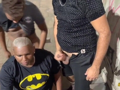 I went with my homies to drill on the street