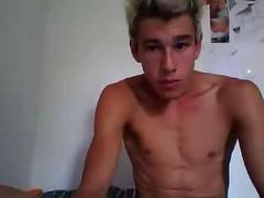 Boy masturbates with anal beads in his hole