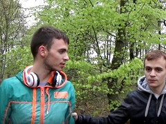 Hot fuck with guys who suck outdoors, fuck indoors