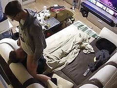 Netflix and Chill - Real Coupel Caught Blowing and Swallowing Cum