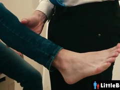 Doc Presses the Stud’s Ultra-cute Tiny Butthole with His Thumb - Littleboi
