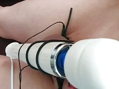No hands big cumshot magic wand and e-stim