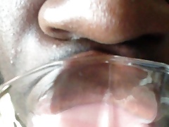 Fetish French Kissing the bottle glass 1