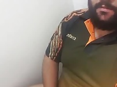 Rugby player jerking off
