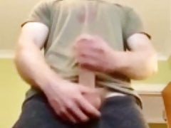 Ginger Alpha jerking off his big fat cock and unloading