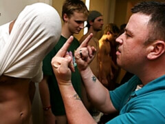 Hardcore group hazing with lots of gay fucking