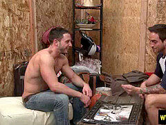 Big Dicks At School . Cock massage in homo porno flick