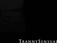 Redhead tranny Jenna Gargles sucking and fucking hairy hunk
