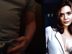 Huge Cum Blast over Elizabeth Olsen