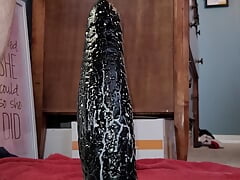 Mr Hankeys dildo Extreme anal riding monster black cock big open man pussy