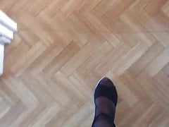 Talon et bas noir