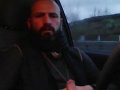 DADDY CUM IN A REST AREA ON THE HIGHWAY