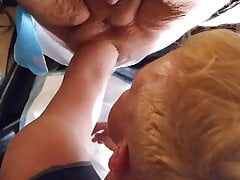 12JUN2021: Visiting boy sub fists Daddy's hole