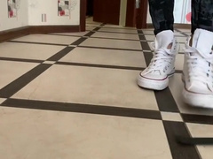 After-gym Orgasm Big Dick (23cm) Leggings Teen Boy