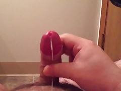 Uncut stroke & cum (slow mo)