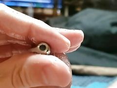 Cumshot Through Hollow Penis Plug