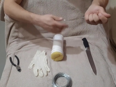 How To Make And Use A Masturbator For Men. Handmade Anus. Artificial Vagina. Cum Inside!