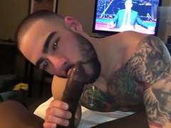 tatted latino muscle bottom worships bbc pt.1