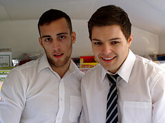 Office co-workers fuck in the ass after a nice cam teaser