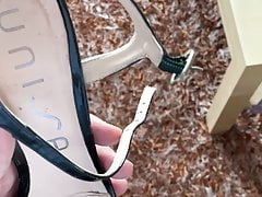 Fucking her shiny Unisa sandals