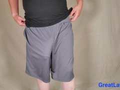 Xxl Beef Whistle waving in basketball cut-offs