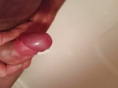 Cum shot in the shower