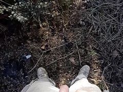Pissing outdoor