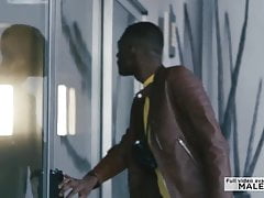 Black horny dide enjoys a white dong