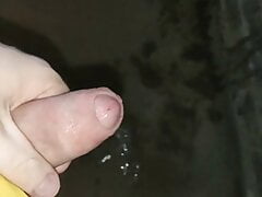Wanking and pissing in my basement