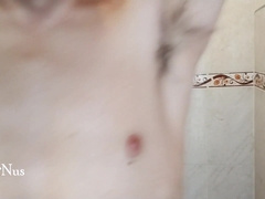 Immense-headed meatpipe in the bathroom