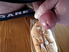 Cicci77 prepares the sperm breakfast in the canteen of the construction site, waiting for the other workers !!