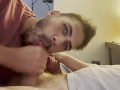 Gasping Red-Hot Dude Deep Throating The Jism Out Of My Manstick