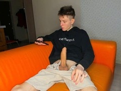 Gay cumshot, shafted, 4k porn