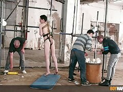 Redhead twink Avery Monroe tormented by daddy Sebastian Kane