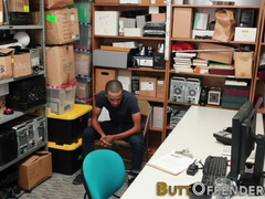 Ebony shoplifter spermed