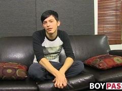 Good looking backdoor bandit strokes his cock and cumshots