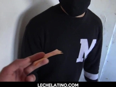 Hispanic jock takes on hefty latino rod and gets jism all over face