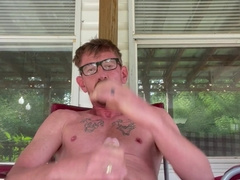 Solo have fun on the back porch