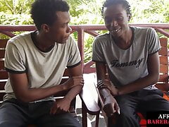 Erotic African twink dick sucking before unsaddled sex