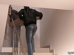 Gay massage and ass drilling in the kitchen