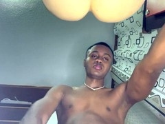 Solo guy with a big dick gets off in style